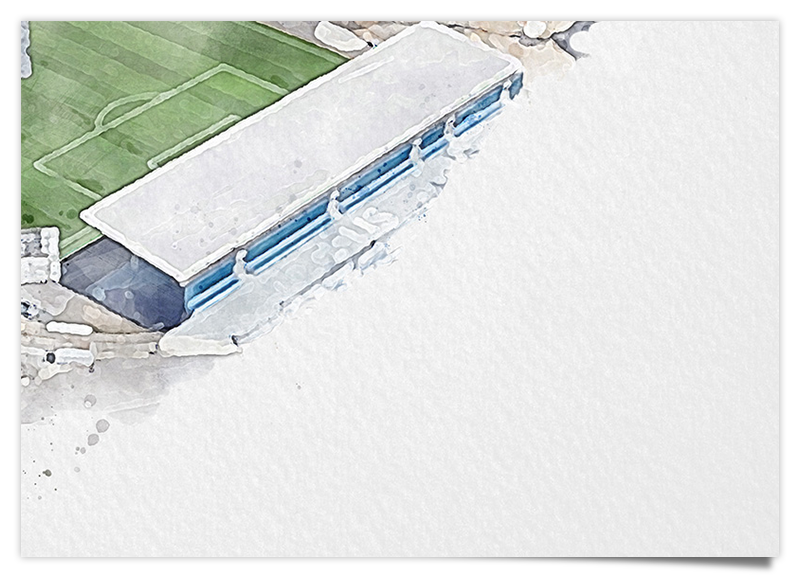 Darmstadt Fussball Stadion - Aquarell Kunstdruck Poster