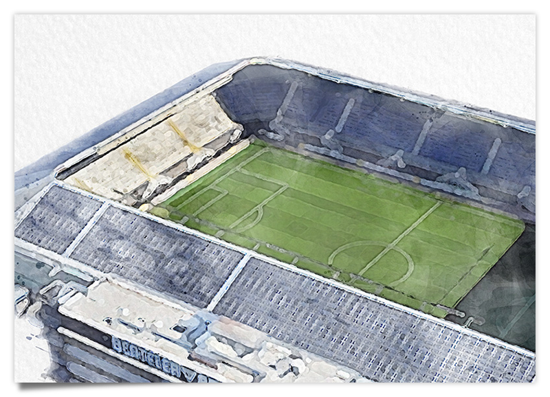 Paderborn Fussball Stadion - Aquarell Kunstdruck Poster