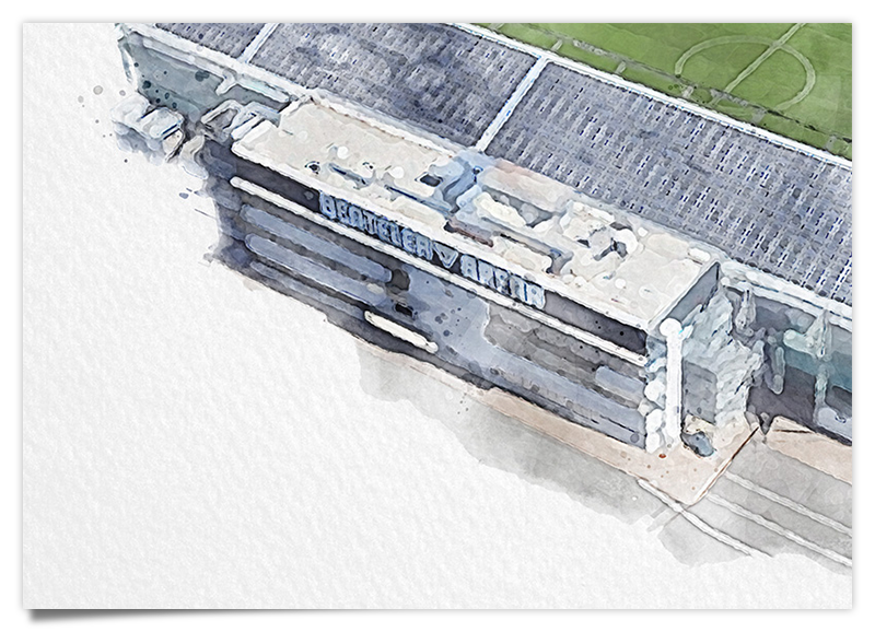 Paderborn Fussball Stadion - Aquarell Kunstdruck Poster