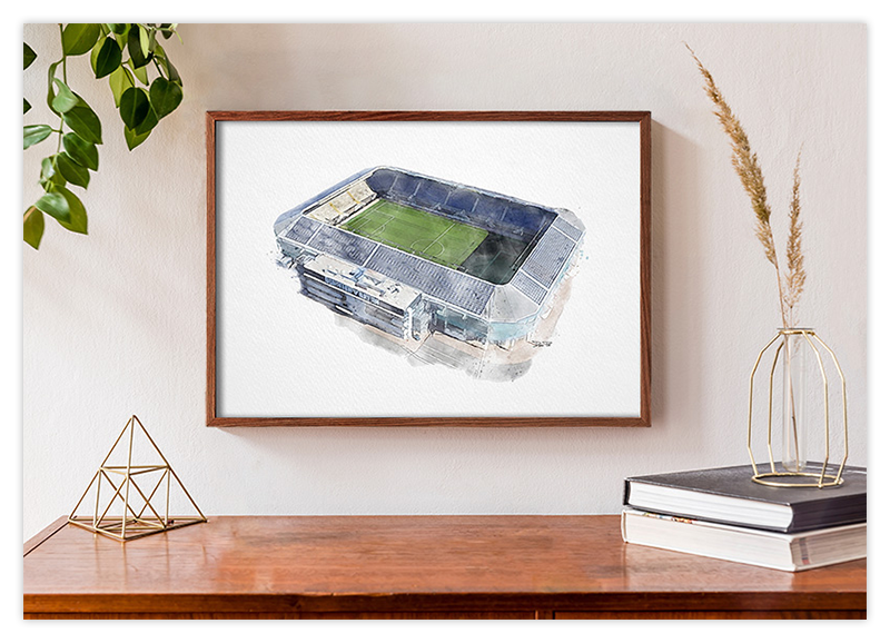 Paderborn Fussball Stadion - Aquarell Kunstdruck Poster