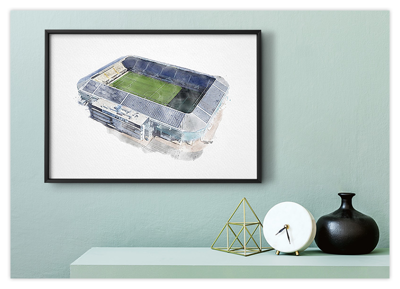 Paderborn Fussball Stadion - Aquarell Kunstdruck Poster