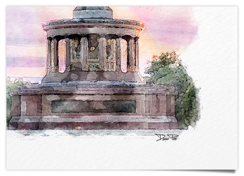 Siegessäule Berlin - Aquarell Kunstdruck